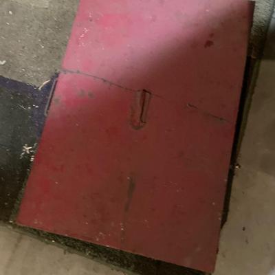 Red metal case with Long screws and bolts