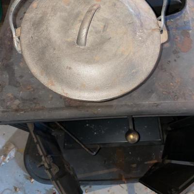 Vintage metal wood-burning stove