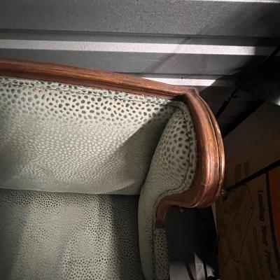 Blue High-Back Sofa w/ Claw Feet (1018FL-RG)