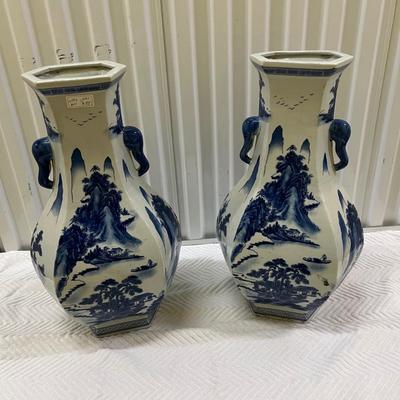 Pair of Matching Asian Vases (2058B-RG)