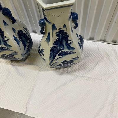 Pair of Matching Asian Vases (2058B-RG)