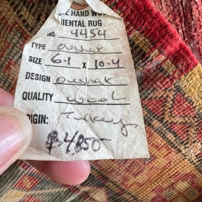 Turkish ‘Oushak’ Wool Rug 6' x 10' (1018FR-RG)