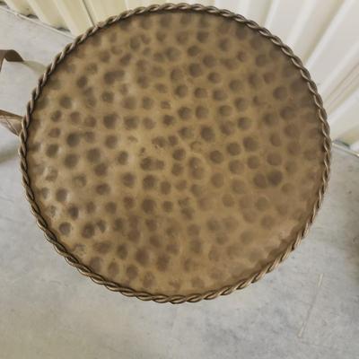 Two Metal-Brass Colored Small Tables (2058B-KD)