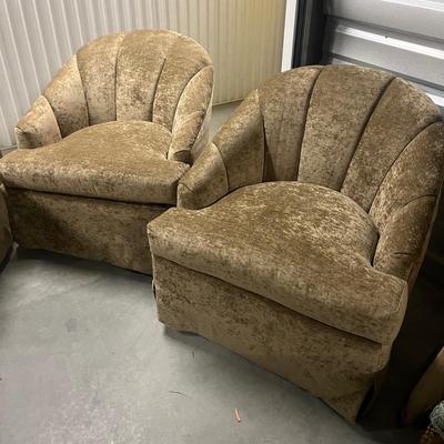 Four Pearson Padded & Upholstered Swivel Chairs (1018FR-MG)