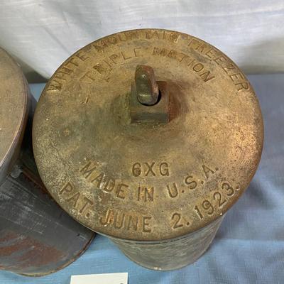 Antique White Mountain Ice Cream Maker Canister