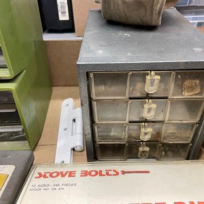 Box Lot Screws/Nuts/Bolts w/containers