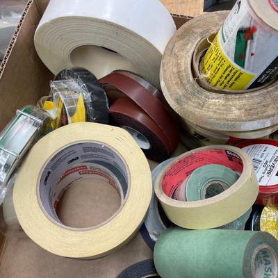 Box of Various rolls of Tapes