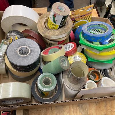 Box of Various rolls of Tapes