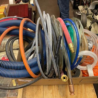 Box of various Plastic & Rubber Hoses