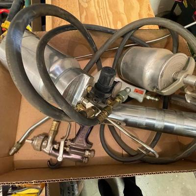 Box with 2 Paint Sprayers & other items