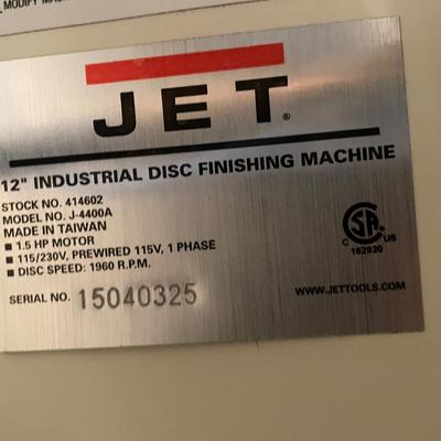 Jet electric 12" industrial Disc Finishing Machine