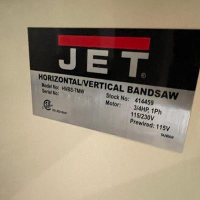 Jet - HVBS-7MW Horizontal/Vertical Bandsaw & extra blades