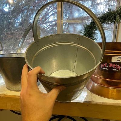 Gavanized Steel buckets x 4