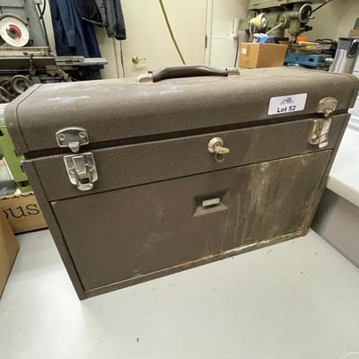 Kennedy Tool Box w/Drill & machine bits