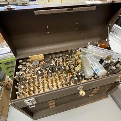 Kennedy Tool Box w/Drill & machine bits