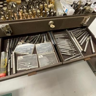 Sale Photo Thumbnail #204: Lots of milling & drill bits in this large KennedyTool Box