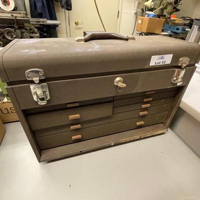 Kennedy Tool Box w/Drill & machine bits