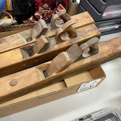 3 Vintage Wood Planers - VC Markings on some