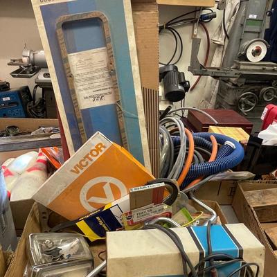 2 Box Lot Auto stuff - Belts/Gaskets/lights/gauge