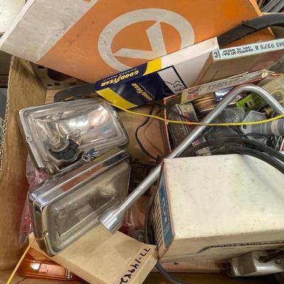 2 Box Lot Auto stuff - Belts/Gaskets/lights/gauge