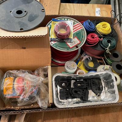 Box lot of Wire & Vtg. Water pump in box