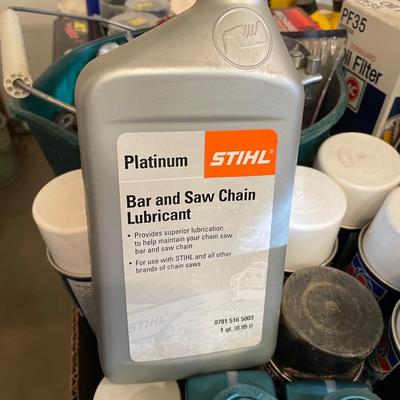 Box of Oil/Filters/Oil Pan/Lug Wrench/bucket/oil filter tool & Auto Supplies