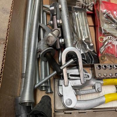 Box of Springs & Metal Pullers - 4 packages plus loose items shown