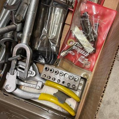 Box of Springs & Metal Pullers - 4 packages plus loose items shown