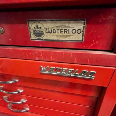 WaterLoo Red metal stacking rolling tool boxes