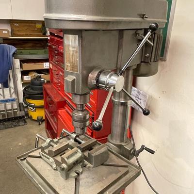 Vulcan 12 Speed Electric Drill Press - 1-1/4" Capacity w/2 clamps on base