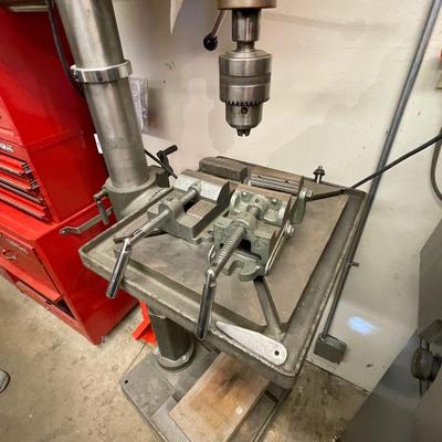 Vulcan 12 Speed Electric Drill Press - 1-1/4" Capacity w/2 clamps on base