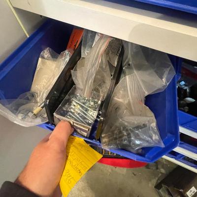 Lot of 30 bins of various hardware - lots here & some large hardware