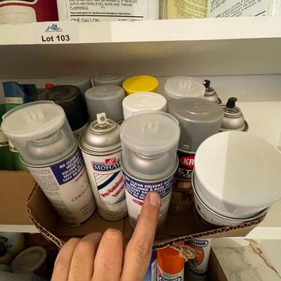 2 Boxes of Spray & marker Paint - Some John Deere paint included
