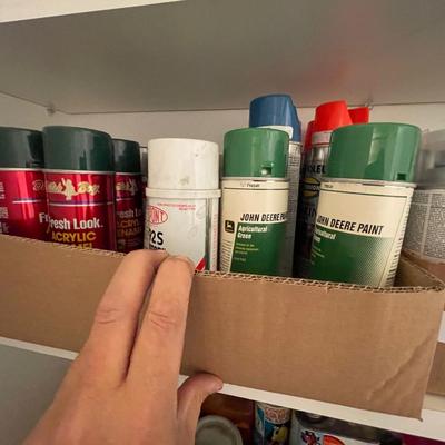 2 Boxes of Spray & marker Paint - Some John Deere paint included