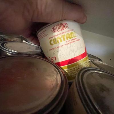Entire shelf of auto paints
