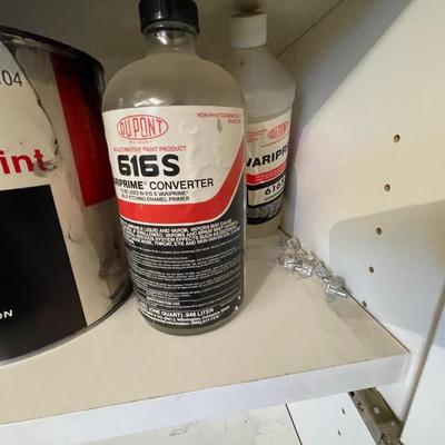 Entire shelf of auto paints