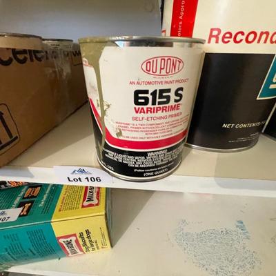Entire shelf of auto paints