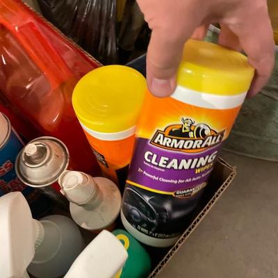 2 Boxes of Cleaning Products - Windex/Armor All wipes/Antifreeze so much more