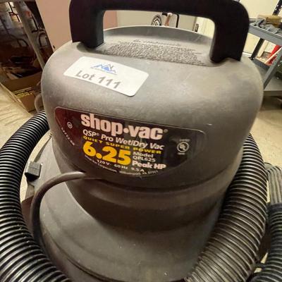 QSP Pro Wet/Dry Shop Vac Model QPL625 - 6.25 Peak HP