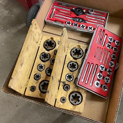 Box with 4 Different Tap & Die Sets