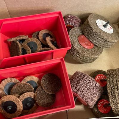 Flat of All New Sanding Discs & Wheels