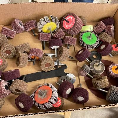 Flat of various New Sanding Wheels
