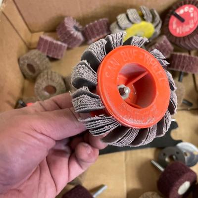 Flat of various New Sanding Wheels