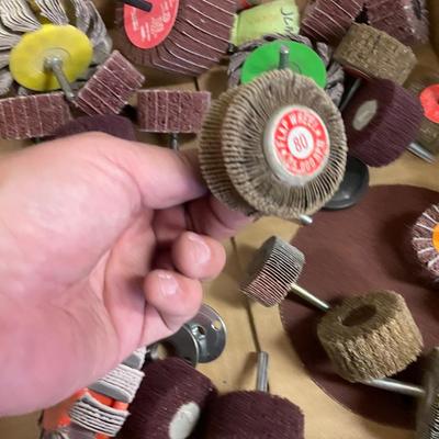 Flat of various New Sanding Wheels
