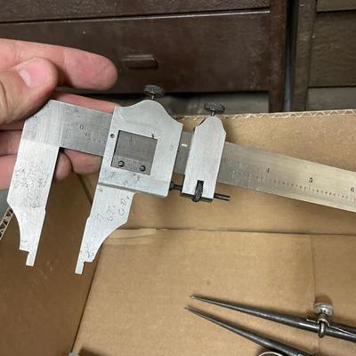 Box of about Calipers & Other Small measuring devices