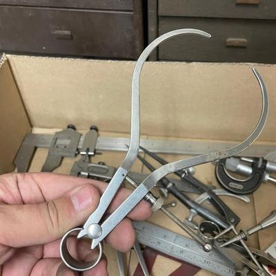 Box of about Calipers & Other Small measuring devices
