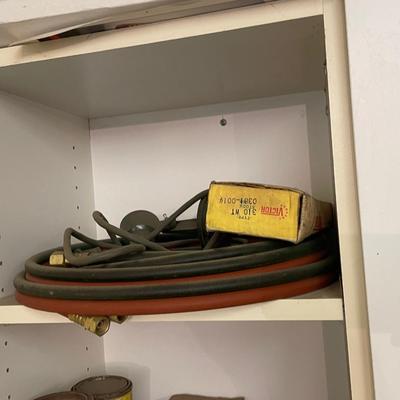 3 Shelves of Welding Supplies - Lots of Welding Rods & More