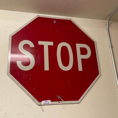 Full Size Red & White Stop Sign - Good Condition