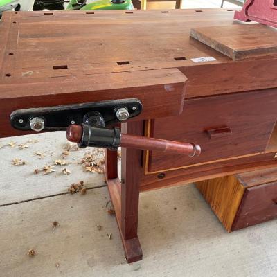 Garrett Wade wood long work bench