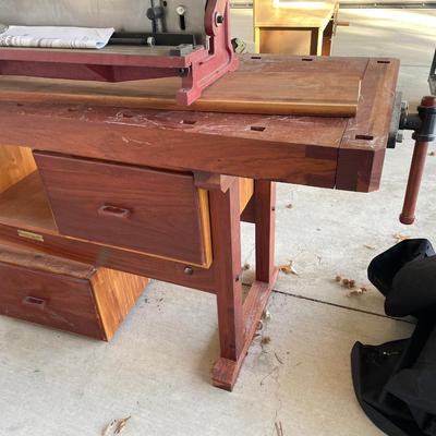 Garrett Wade wood long work bench